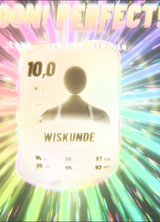 Kaart met een 10 in regenboogkleuren